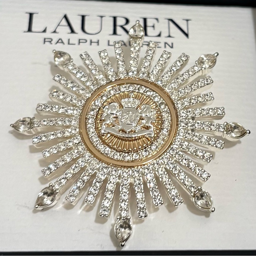 Lauren Ralph Lauren Radiant Silver and Gold Brooch
